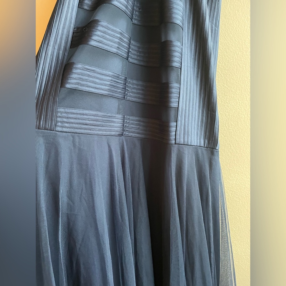 JS Collections Women Navy Blue Maxi Dress Size 8 - Picture 9 of 15